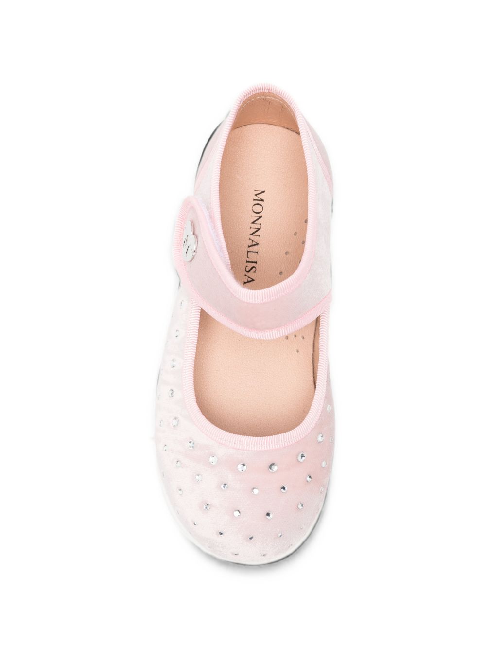 Ballerine per bambina Monnalisa Kids rosa con placca con logo 83H010 8788 094F MONNALISA KIDS 