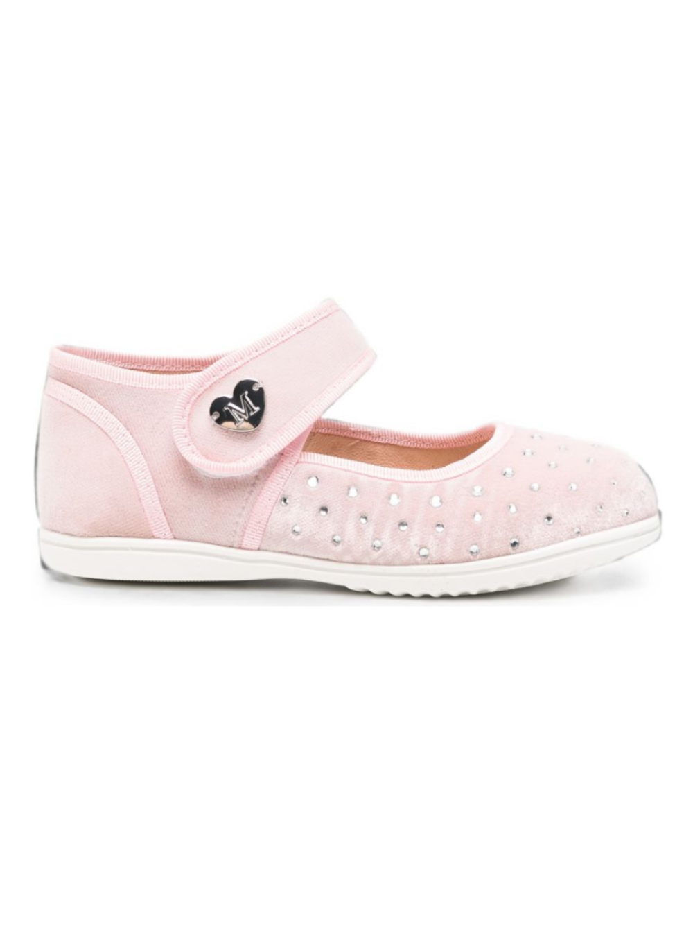 Ballerine per bambina Monnalisa Kids rosa con placca con logo 83H010 8788 094F MONNALISA KIDS 