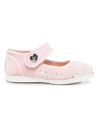 Ballerine per bambina Monnalisa Kids rosa con placca con logo 83H010 8788 094F MONNALISA KIDS 