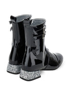 Stivali per bambina Monnalisa Kids neri con fibbie decorative 87H001 8770 0050 MONNALISA KIDS 