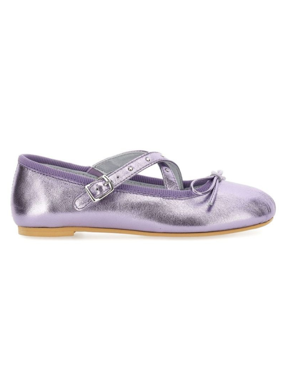 Ballerine per bambina Monnalisa Kids viola con dettaglio fiocco 87H003 8785 0063 MONNALISA KIDS 