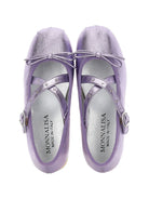 Ballerine per bambina Monnalisa Kids viola con dettaglio fiocco 87H003 8785 0063 MONNALISA KIDS 