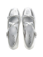 Ballerine per bambina Monnalisa Kids argento con dettaglio con fiocco 87H003 8785 0075 MONNALISA KIDS 