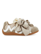 Sneakers per bambina Monnalisa Kids beige con dettaglio fiocchi sul davanti 8CH000 8774 0003 MONNALISA KIDS 