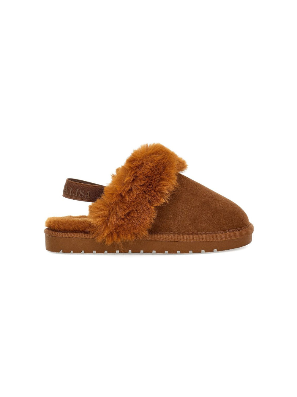 Slippers per bambina Monnalisa Kids marorni con bordo in finta pelliccia 8CH004 8772 0006 MONNALISA KIDS 