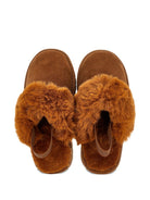 Slippers per bambina Monnalisa Kids marorni con bordo in finta pelliccia 8CH004 8772 0006 MONNALISA KIDS 