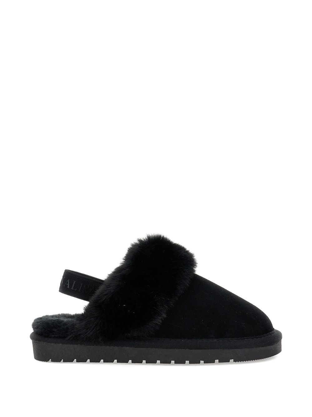 Slippers per bambina Monnalisa Kids nere con bordo in finta pelliccia 8CH004 8772 0050 MONNALISA KIDS 