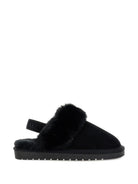 Slippers per bambina Monnalisa Kids nere con bordo in finta pelliccia 8CH004 8772 0050 MONNALISA KIDS 