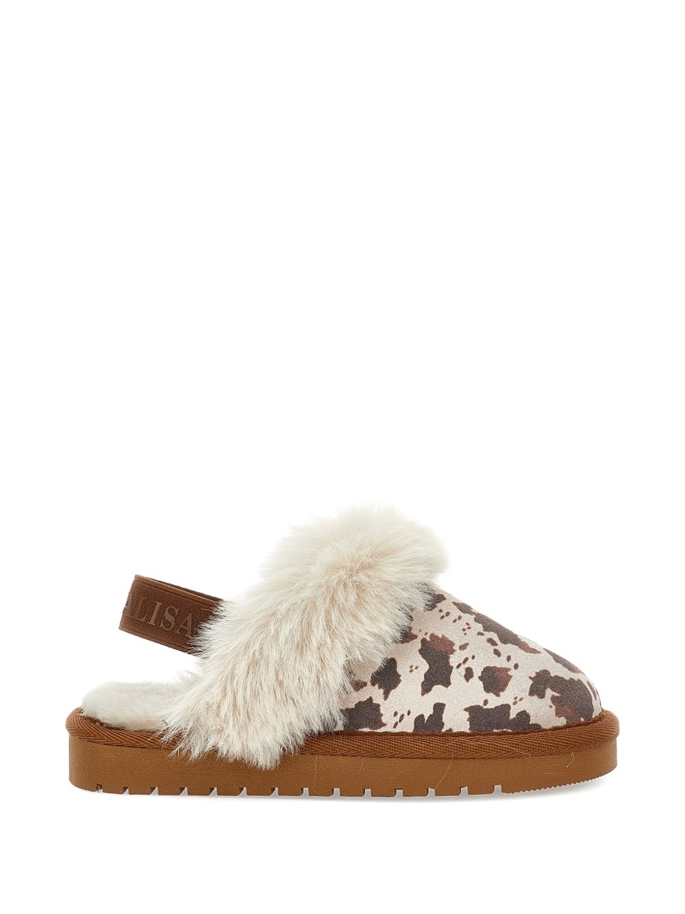 Slippers per bambina Monnalisa Kids marrone con stampa animalier 8CH004 8772 0106 MONNALISA KIDS 