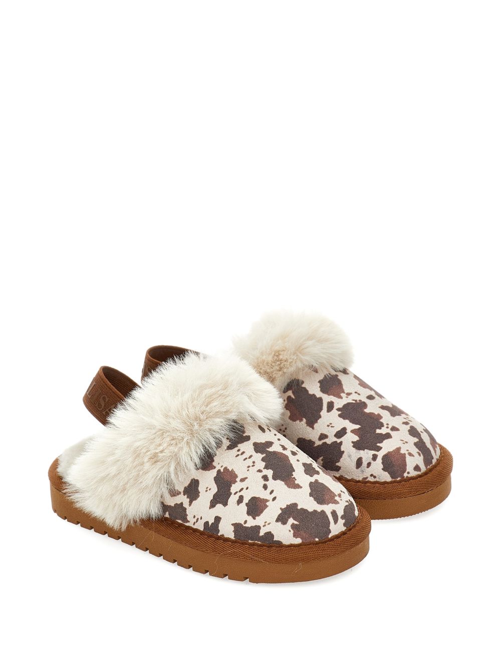 Slippers per bambina Monnalisa Kids marrone con stampa animalier 8CH004 8772 0106 MONNALISA KIDS 