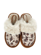 Slippers per bambina Monnalisa Kids marrone con stampa animalier 8CH004 8772 0106 MONNALISA KIDS 