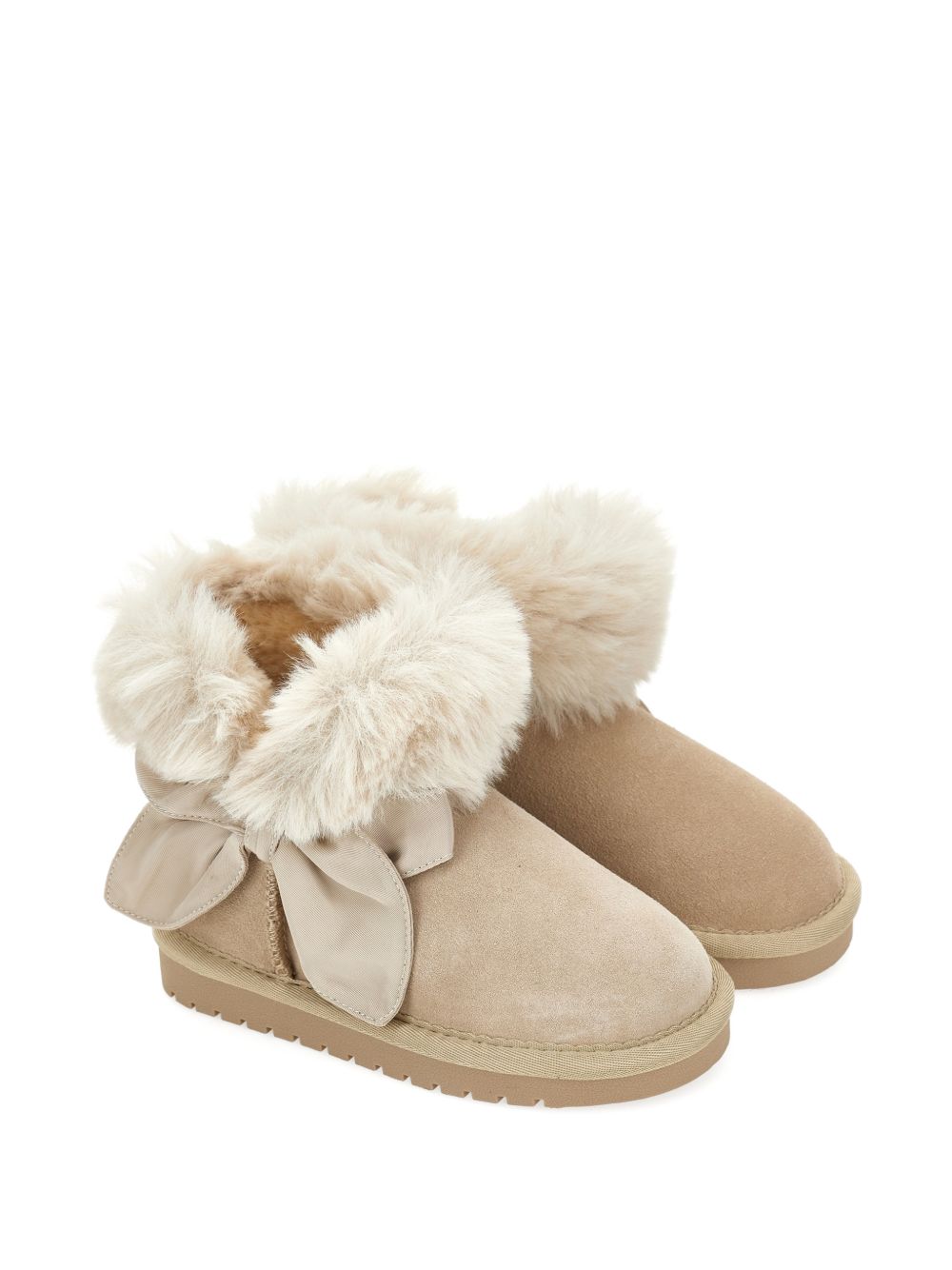 Stivali per bambina Monnalisa Kids beige con fiocco 8CH005 8776 0003 MONNALISA KIDS 
