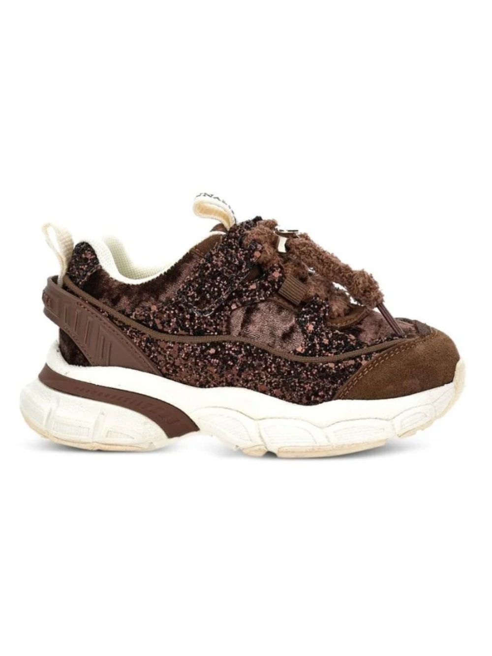 Sneakers per bambina Monnalisa Kids marroni con dettaglio glitter 8CH006 8773 0006 MONNALISA KIDS 