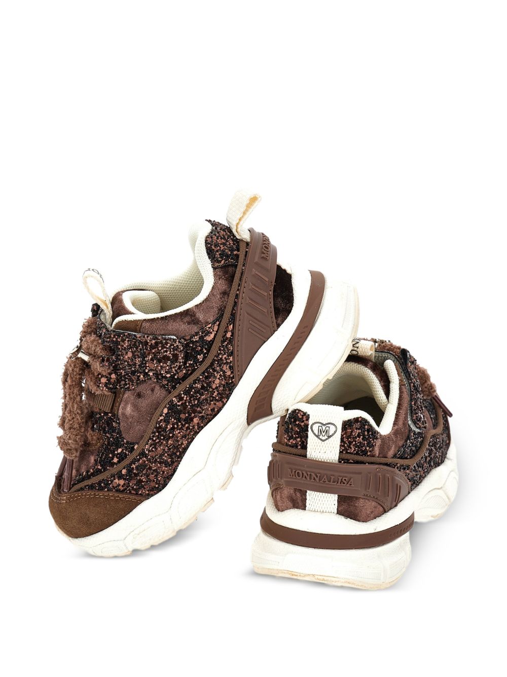 Sneakers per bambina Monnalisa Kids marroni con dettaglio glitter 8CH006 8773 0006 MONNALISA KIDS 