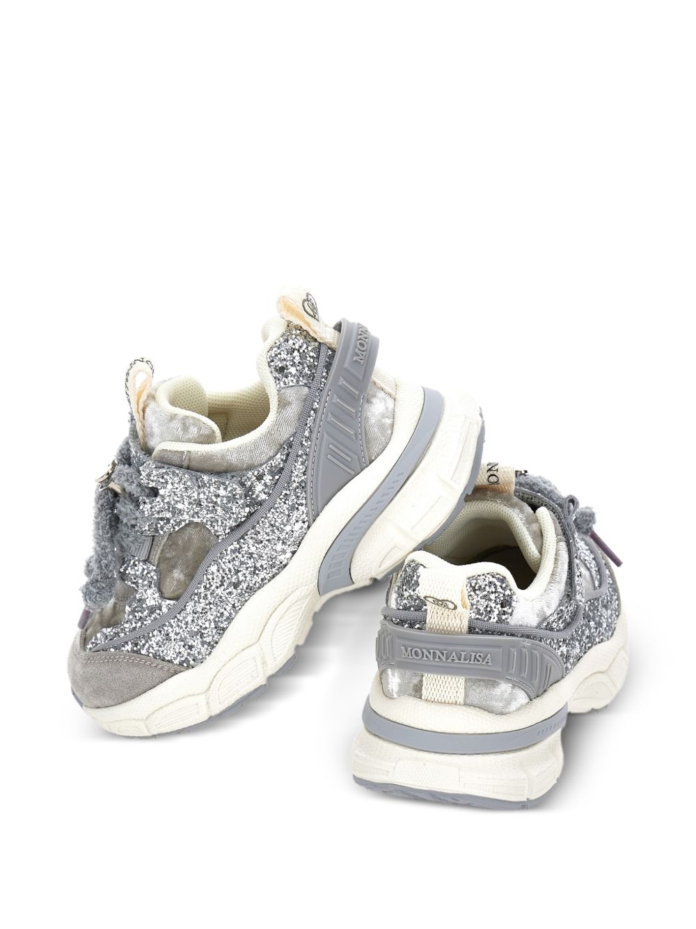 Sneakers per bambina Monnalisa Kids argento con glitter 8CH006 8773 0032 MONNALISA KIDS 