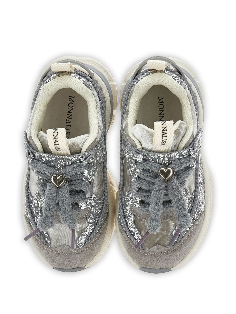 Sneakers per bambina Monnalisa Kids argento con glitter 8CH006 8773 0032 MONNALISA KIDS 