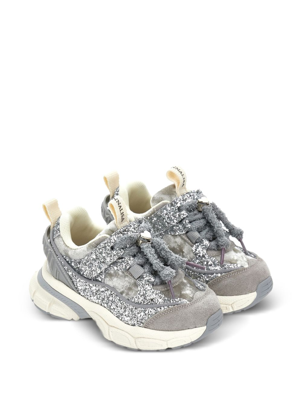 Sneakers per bambina Monnalisa Kids argento con glitter 8CH006 8773 0032 MONNALISA KIDS 
