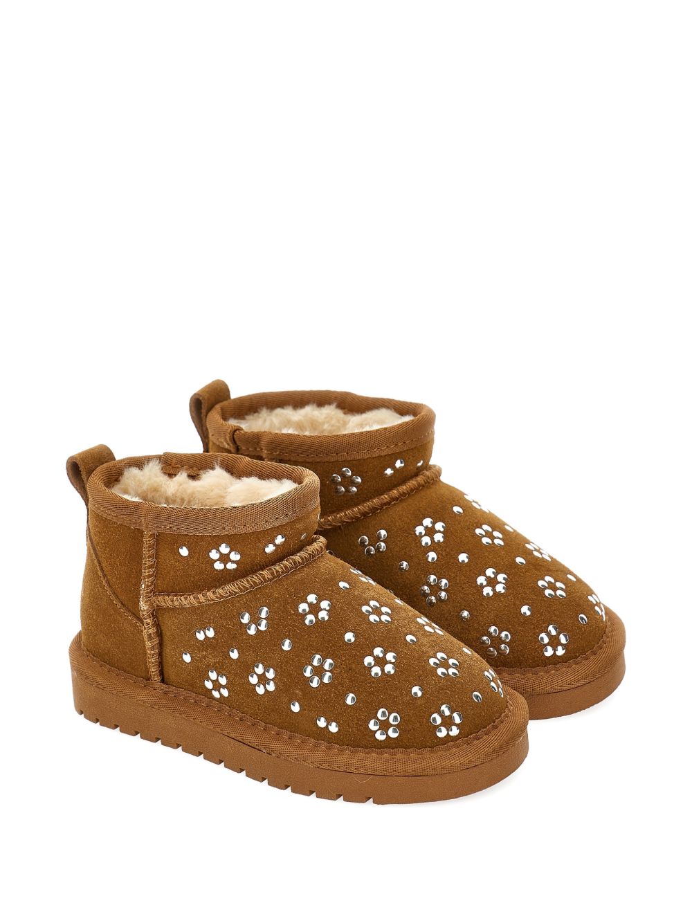 Stivaletti per bambina Monnalisa Kids marrone con decorazione 8CH009 8775 0003 MONNALISA KIDS 