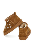 Stivaletti per bambina Monnalisa Kids marrone con decorazione 8CH009 8775 0003 MONNALISA KIDS 
