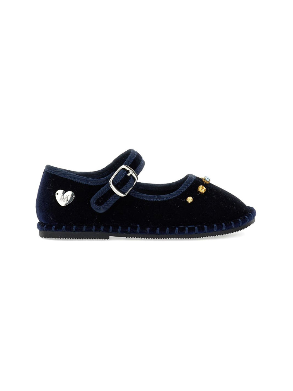 Ballerine per bambina Monnalisa Kids blu navy con dettagli in cristalli 8CH013 8781 0056 MONNALISA KIDS 