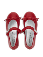 Ballerine per bambina Monnalisa Kids rosso con dettaglio fiocco 8CH015 8786 0043 MONNALISA KIDS 