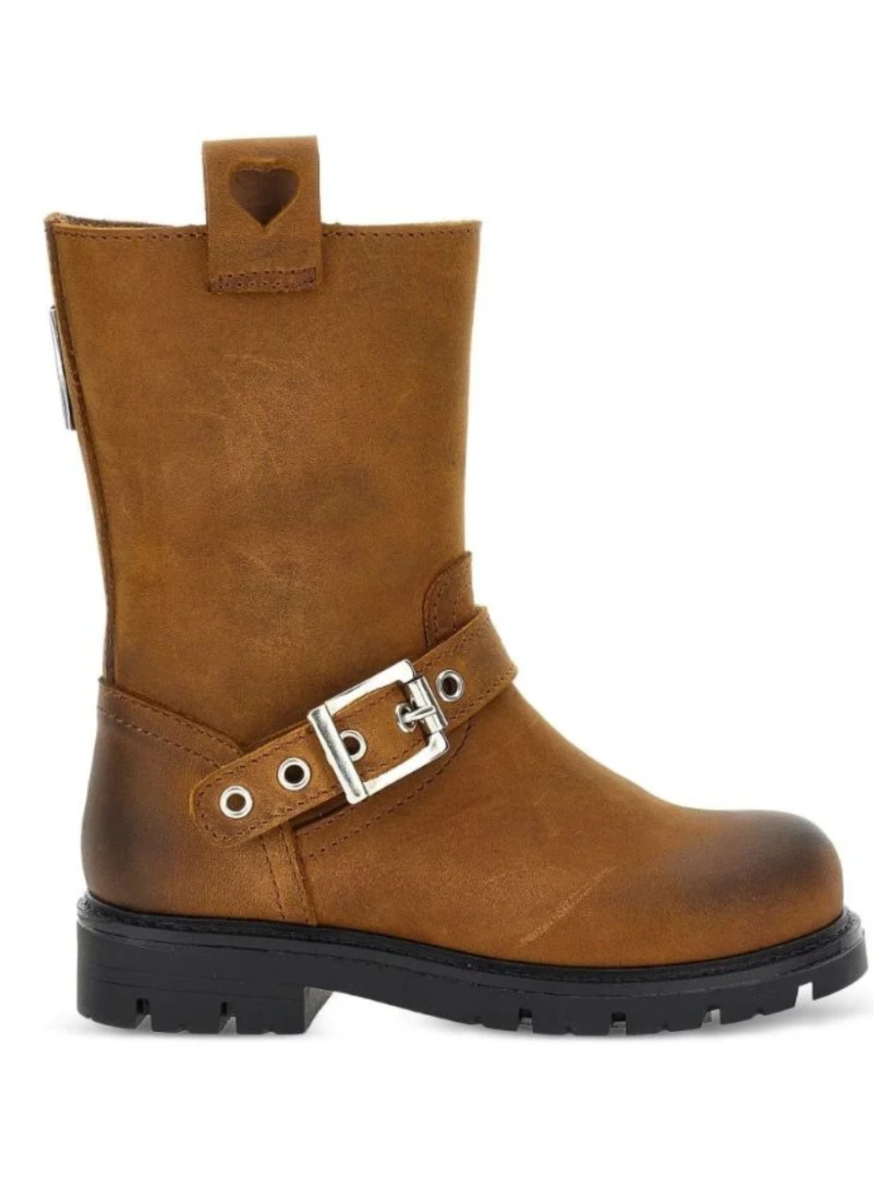 Stivaletto in pelle per bambina Monnalisa Kids marrone con fibbia 8CH016 8790 0006 MONNALISA KIDS 