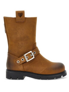 Stivaletto in pelle per bambina Monnalisa Kids marrone con fibbia 8CH016 8790 0006 MONNALISA KIDS 