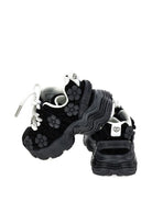 Sneakers per bambina Monnalisa Kids nere con applicazioni fiori in rilievo 8CH018 8789 0050 MONNALISA KIDS 