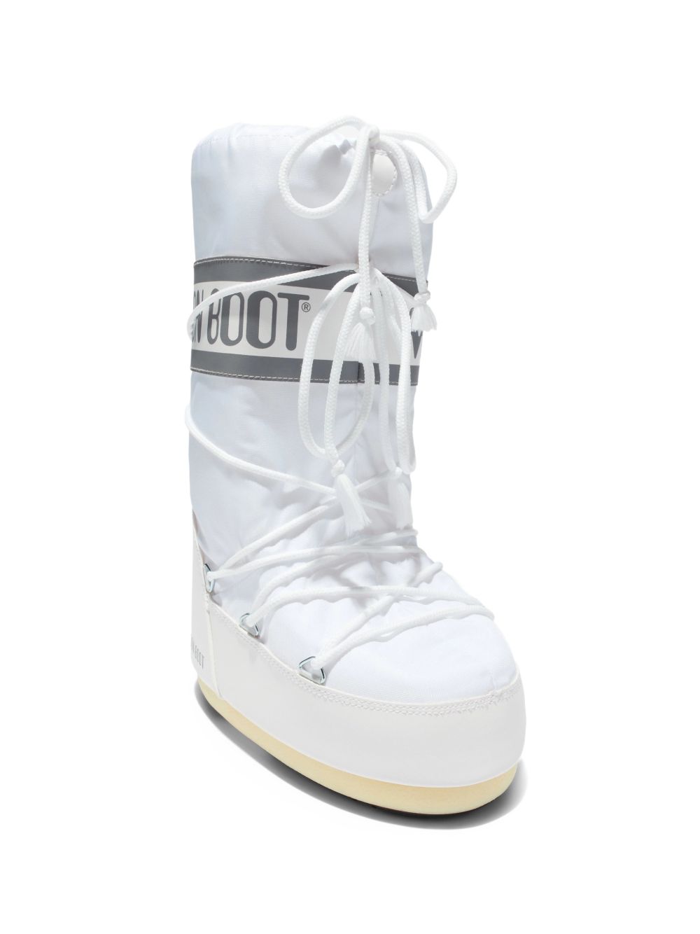 Stivali da neve per bambini Moon Boot Kids bianchi con logo 80D1400440 A001 MOON BOOT KIDS 