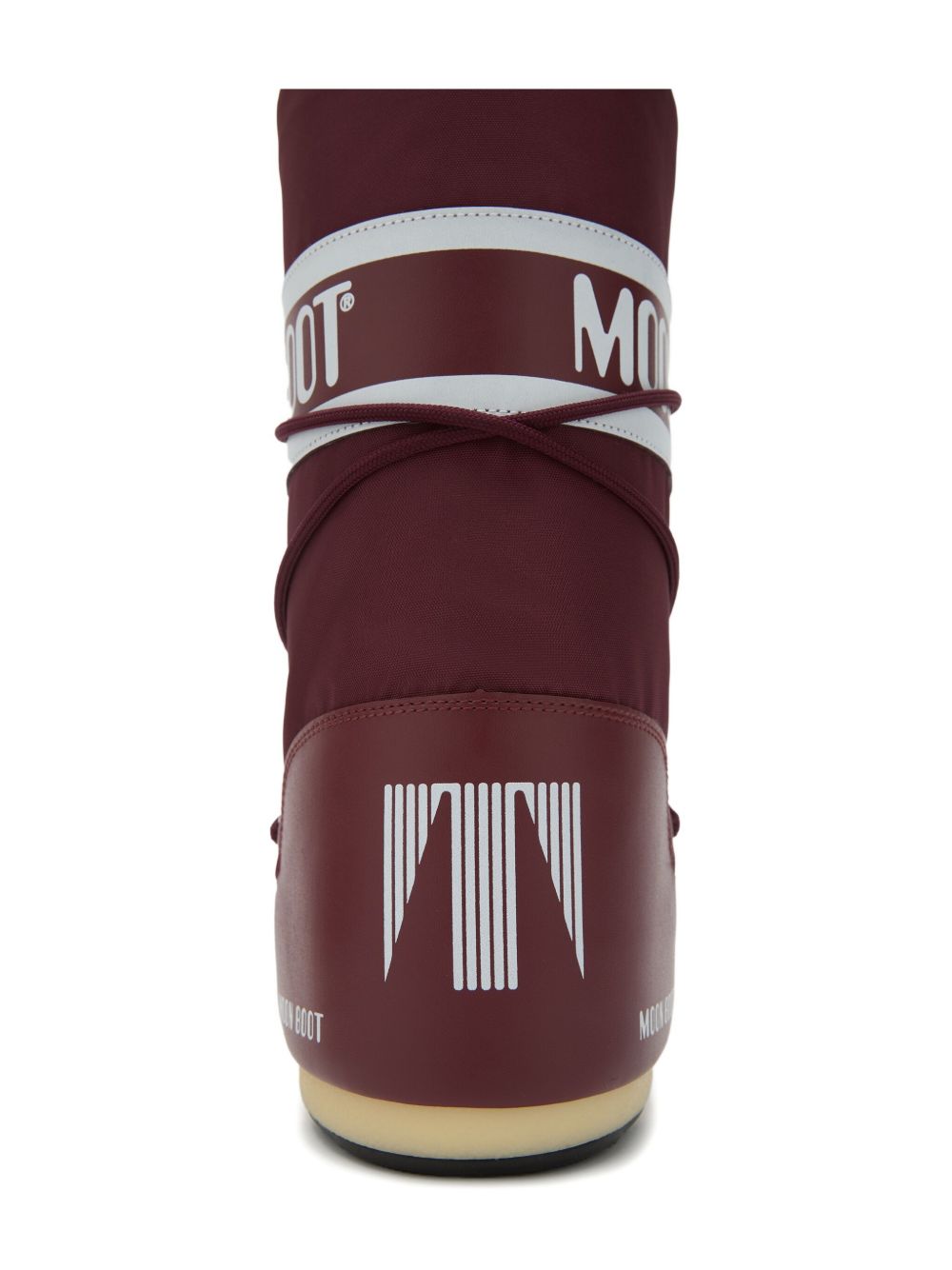 Stivali da neve per bambini Moon Boot borgogna con banda logo 80D1400440 D013 MOON BOOT KIDS 