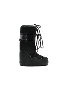 Stivali da neve per bambini Moon Boot Kids neri con occhielli color argento 80D1401680 N001 MOON BOOT KIDS 