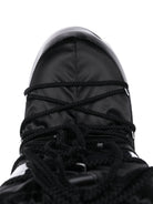 Stivali da neve per bambini Moon Boot Kids neri con occhielli color argento 80D1401680 N001 MOON BOOT KIDS 