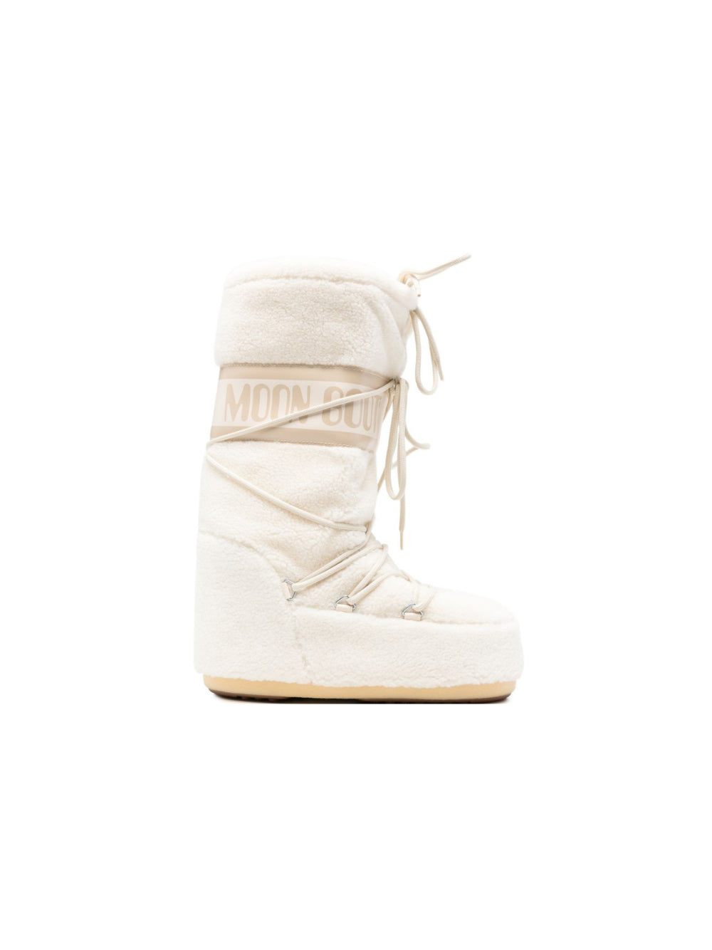 Stivali da neve per bambini bianchi con stampa logo Icon 80D1403080 H017 MOON BOOT KIDS 