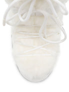Stivali da neve per bambina Moon Boot Kids bianchi con inserti in pelliccia sintetica 80D1408900 A002 MOON BOOT KIDS 