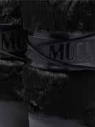 Stivali da neve per bambini Moon Boot Kids neri con inserti in pelliccia 80D1408900 N001 MOON BOOT KIDS 