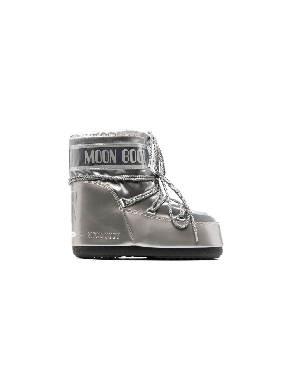 Stivali da neve Icon  per bambini Moon Boot Kids argentati con logo sul tallone 80D1409350 H001 MOON BOOT KIDS 