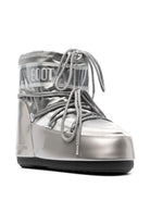 Stivali da neve Icon  per bambini Moon Boot Kids argentati con logo sul tallone 80D1409350 H001 MOON BOOT KIDS 