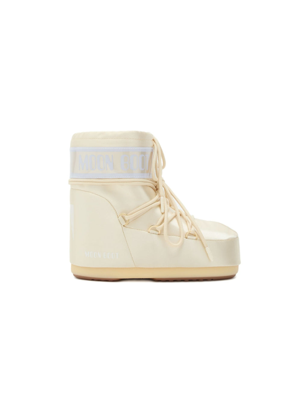 Stivali da neve Icon per bambini Moon Boot Kids bianchi con finitura lucida 80D1409660 L020 MOON BOOT KIDS 