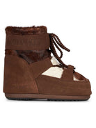 Stivali da neve Icon Low Archive 1985 per bambini Moon Boot Kids marroni con lacci tubolari a incrocio 80D1409930 AM04 MOON BOOT KIDS 