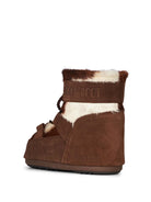 Stivali da neve Icon Low Archive 1985 per bambini Moon Boot Kids marroni con lacci tubolari a incrocio 80D1409930 AM04 MOON BOOT KIDS 