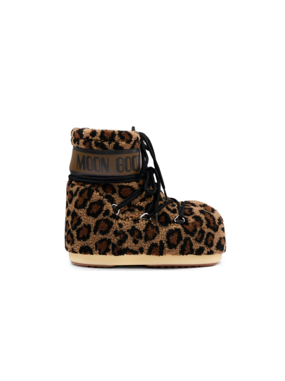 Stivali da neve per bambina Moon Boot Kids marroni con stampa animalier 80D1409960 MM21 MOON BOOT KIDS 