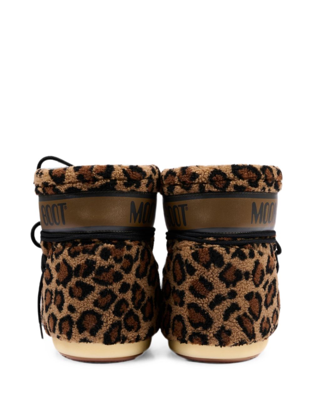 Stivali da neve per bambina Moon Boot Kids marroni con stampa animalier 80D1409960 MM21 MOON BOOT KIDS 