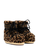 Stivali da neve per bambina Moon Boot Kids marroni con stampa animalier 80D1409960 MM21 MOON BOOT KIDS 