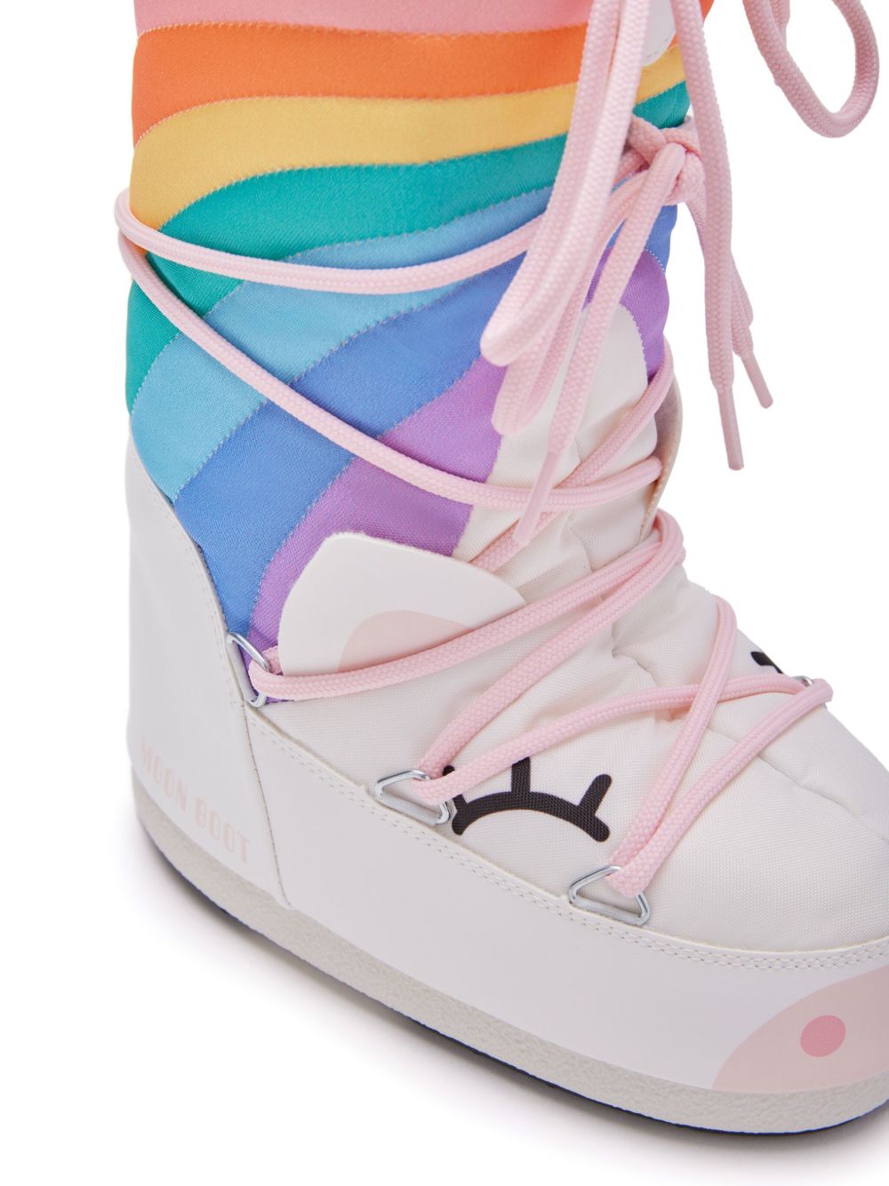Stivali da neve Icon Unicorn per bambini Moon Boot Kids bianchi con design unicorno 80D3400270 AV20 MOON BOOT KIDS 