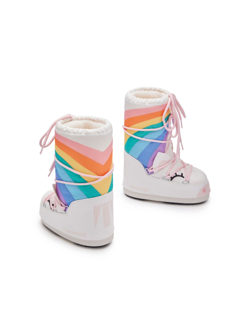 Stivali da neve Icon Unicorn per bambini Moon Boot Kids bianchi con design unicorno 80D3400270 AV20 MOON BOOT KIDS 