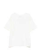 T-shirt per bambina Moschino Kids bianca con stampa Teddy sul davanti H1M060LBA11 10063 MOSCHINO KIDS 