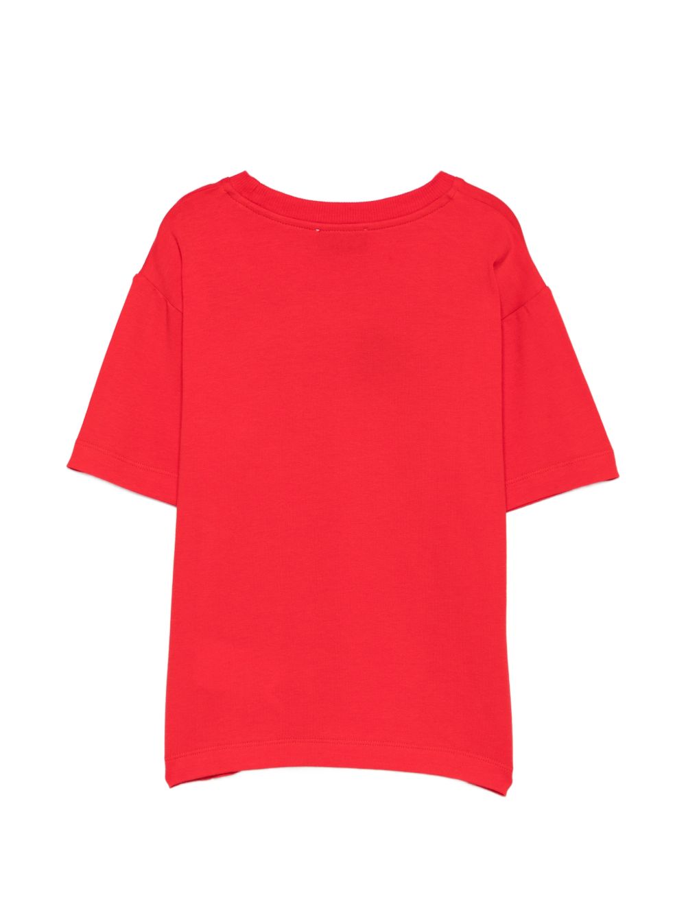 T-shirt per bambina Moschino Kids rossa con stampa Teddy sul davanti H1M060LBA11 50109 MOSCHINO KIDS 