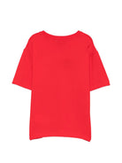 T-shirt per bambina Moschino Kids rossa con stampa Teddy sul davanti H1M060LBA11 50109 MOSCHINO KIDS 