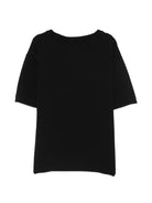 T-shirt per bambina Moschino Kids nera con stampa Teddy sul davanti H1M060LBA11 60100 MOSCHINO KIDS 