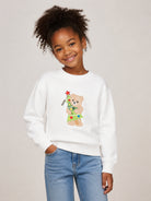 Felpa per bambini Moschino Kids bianca con stampa Teddy Bear sul davanti H5F08VLCA61 10063 MOSCHINO KIDS 